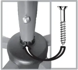Tighten Philips base screw