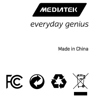 Mediatek Logo and Compliance Symbols