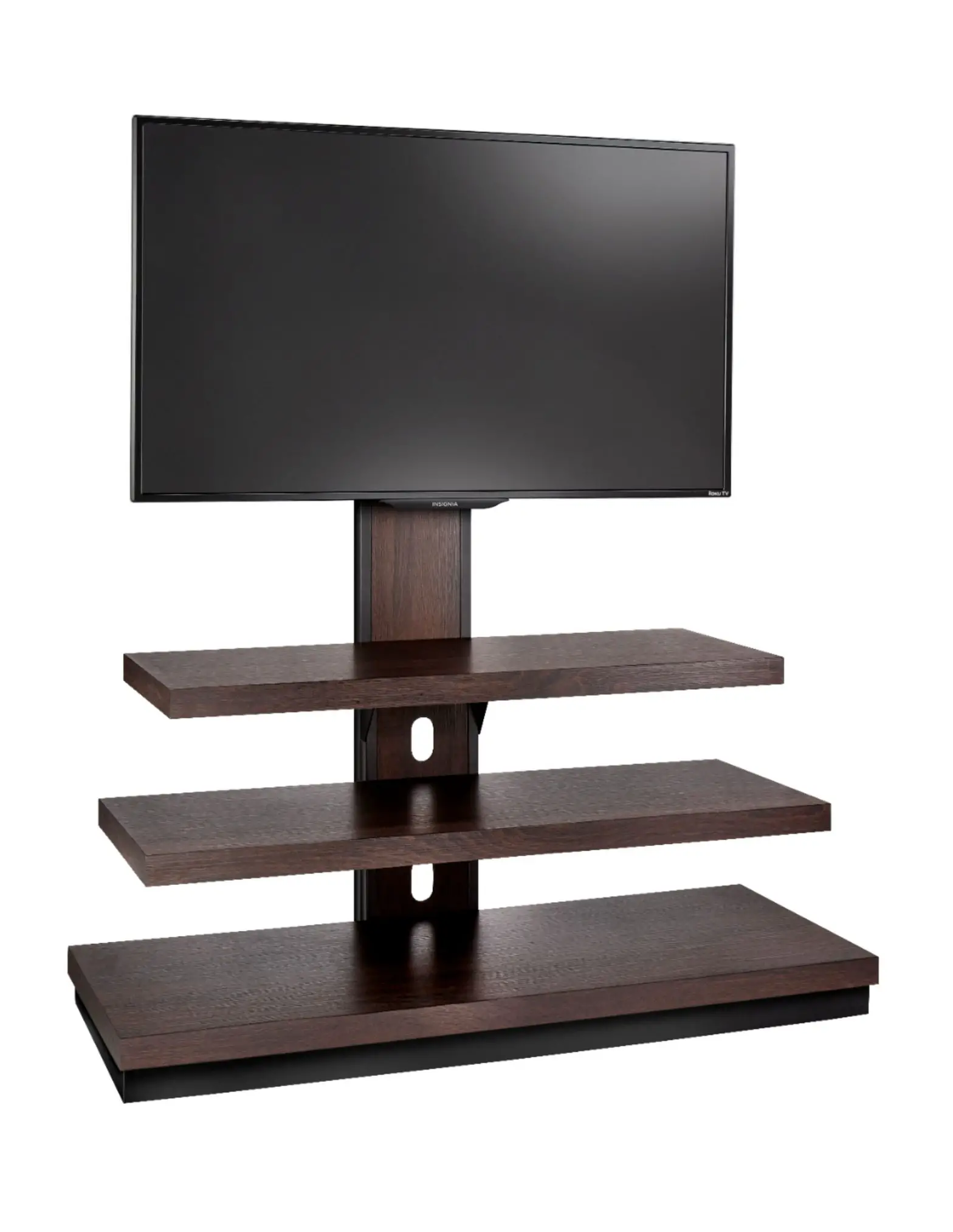 Insignia Ns-hwmc1848 Wood Finish 3-in 1 Tv Stand For Tvs Up To 55