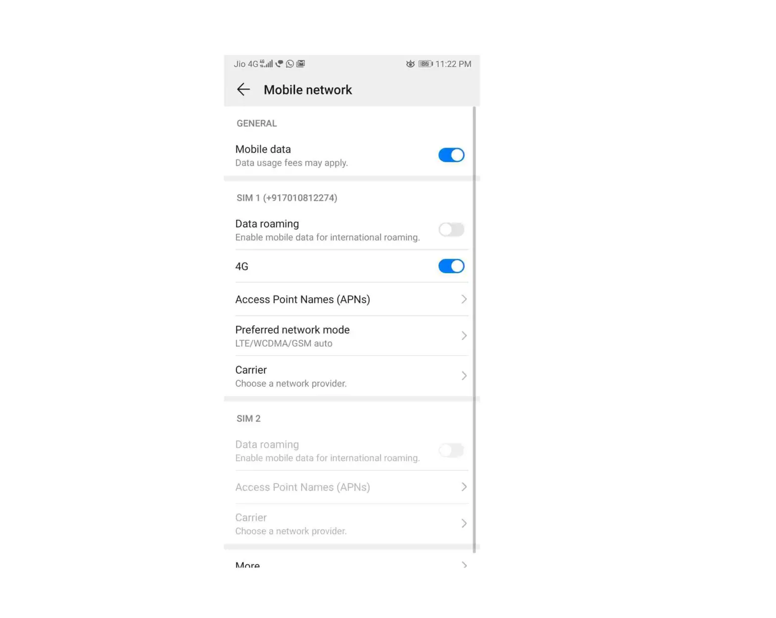 Selecting The Default Mobile Data Sim - Huawei Mate 10 Selecting The Default Mobile Data Sim - Huawei Mate 10