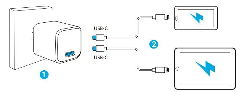 ANKER A2637 511 Charger (Nano Pro) PIQ 3.0 Durable Compact Fast Charger User Manual - Using Your Product