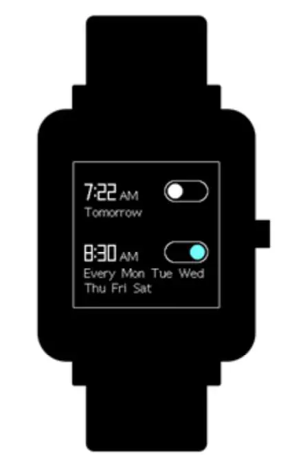 AMAZFIT W1821US1N Bip Lite Smartwatch User Manual - Alarm