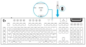 logitech G913 Wireless RGB Mechanica-CHARGING