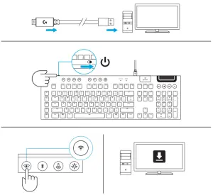 logitech G913 Wireless RGB Mechanica-LIGHTSPEED CONNECTION