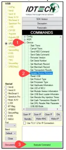 IDTECH VP3300 EMV Contact and EMV Contect Reader - Execute Command.