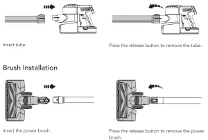 Tineco A10 Series 856560007788 Stick Vacuum Cleaner - Tube Installation