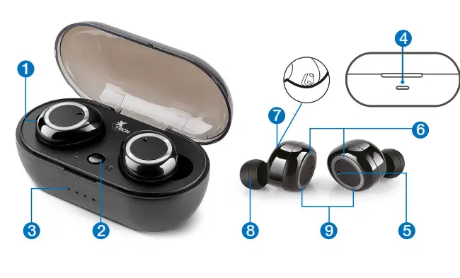 XTECH XTH-700 VOXDOTS True Wireless Stereo Earphones- Product overview