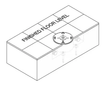 progetto C1500 Como Floor Mount Bath Filler and Handshower - Complete the finished floor surface, ensuring the floor surface