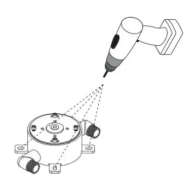 progetto C1500 Como Floor Mount Bath Filler and Handshower - Drill the holes for mounting the Underfloor Mounting Box
