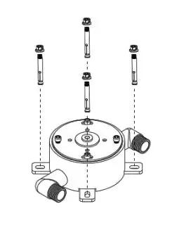 progetto C1500 Como Floor Mount Bath Filler and Handshower - Fix the Underfloor Mounting Box to the floor