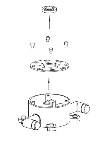 progetto C1500 Como Floor Mount Bath Filler and Handshower - Remove the fixing plate, spirit level and blank
