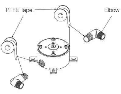 progetto C1500 Como Floor Mount Bath Filler and Handshower - Wrap PTFE tape on the inlet elbows provided