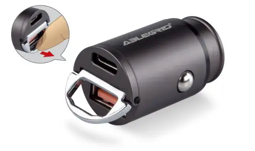 ABLEGRID B09B36SY9T 30W Dual USB Mini Car Charger