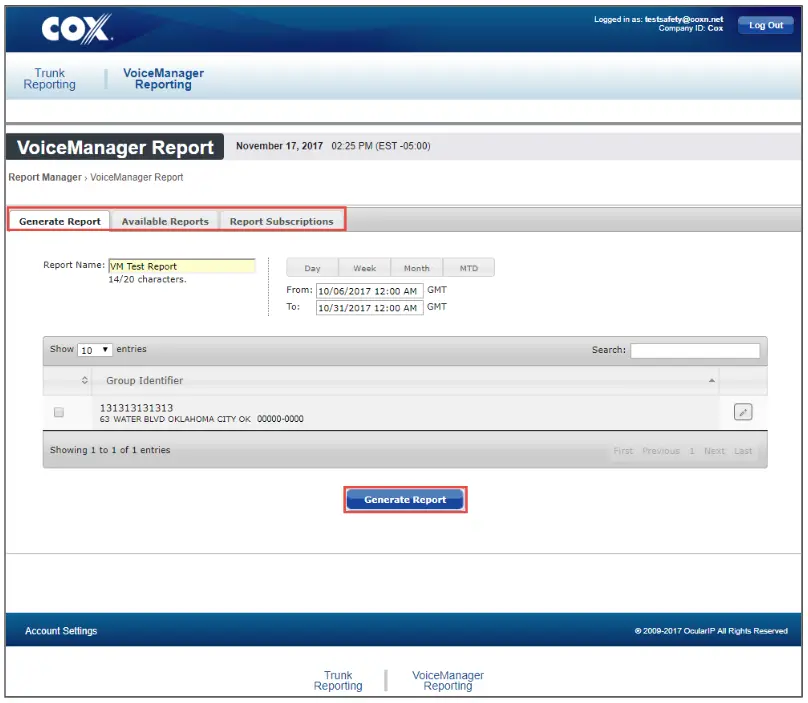 Cox Business Voice Utilization Reports Data Guide