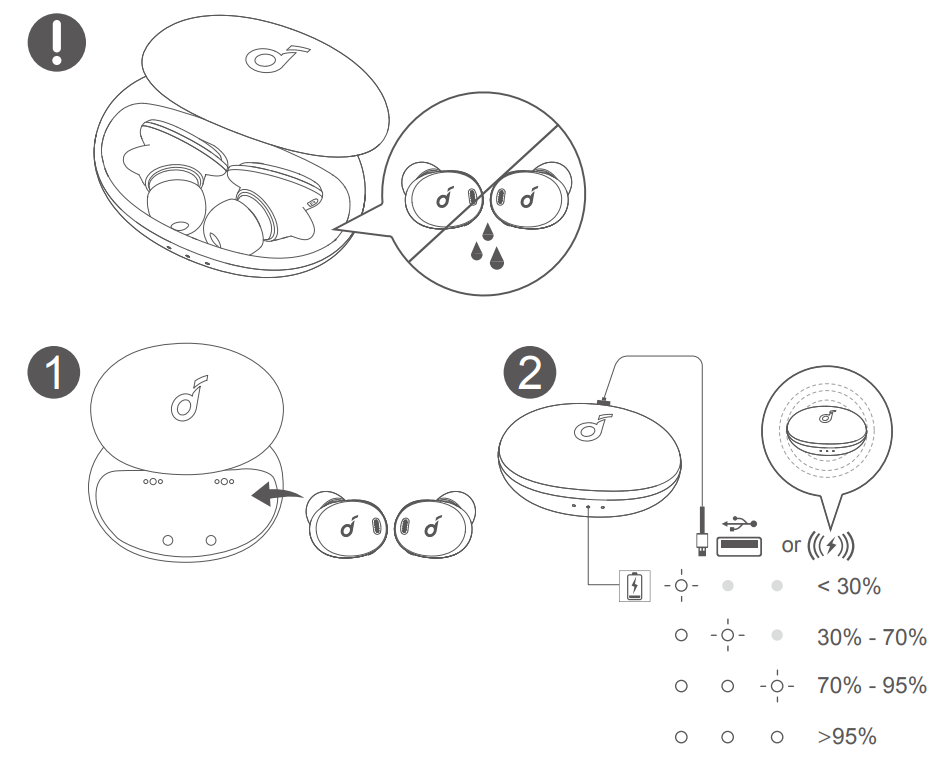 soundcore A3952011 Liberty 3 Pro Noise Cancelling Earbuds - Charging