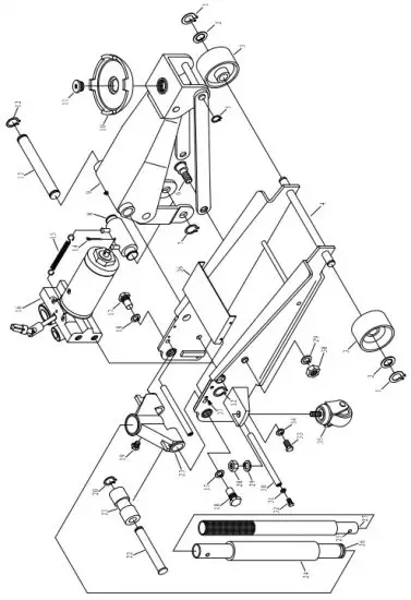 PITTSBURGH 56624 3 Ton Heavy Duty Floor Jack - Assembly Diagram