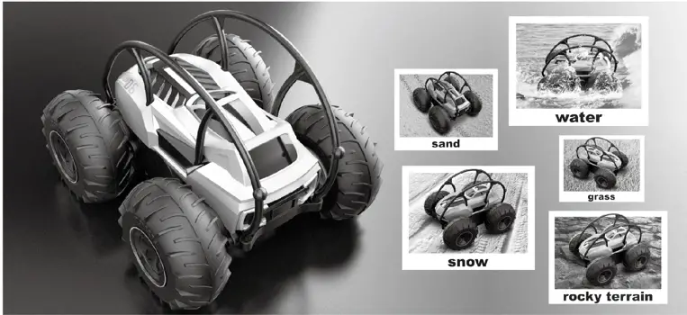 WD TOYS WD011 Land and Water Rollover Stunt Vehicle