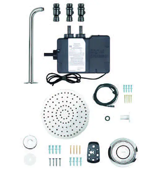 AQUALISA Rise Digital Concealed with Adjustable Height or Fixed Head - Fixed head – Wall (HP -Combi)