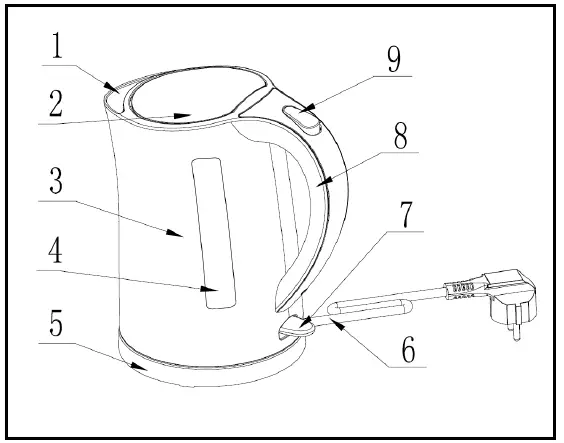 Nero 740181 Rola 1.7 Litre Black Kettle 1