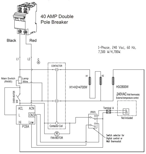 Dr Heater DR 975 Ceiling Mounted Garage Heater - SPECIFICATIONS