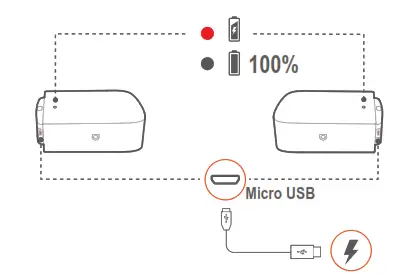Charge through a USB cable