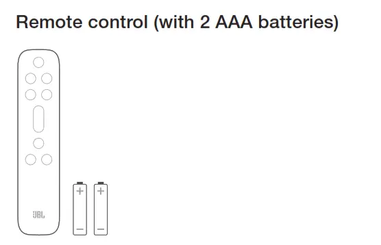 Remote control (with 2 AAA batteries)