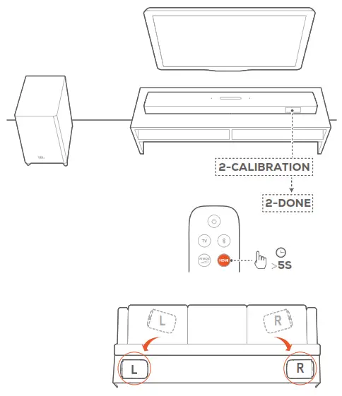 Calibrate the speaker position
