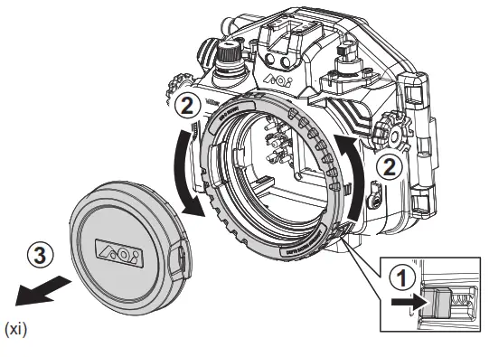 AOI Olympus OM D E M5 III Underwater Housing UH EM5III - Lens