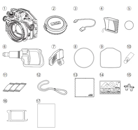 AOI Olympus OM D E M5 III Underwater Housing UH EM5III - package