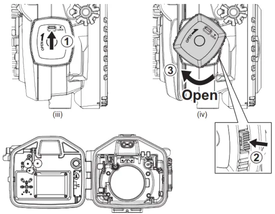 AOI Olympus OM D E M5 III Underwater Housing UH EM5III - separated