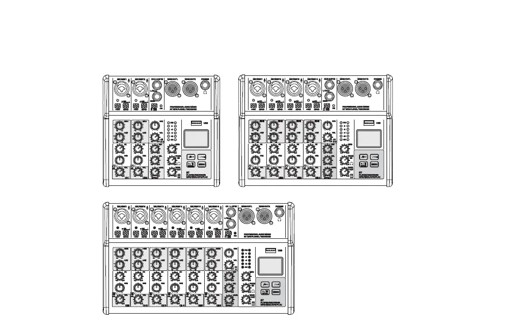 Icm Se-4-me Professional Audio Mixer With Bt And Usb Recorder User Manual