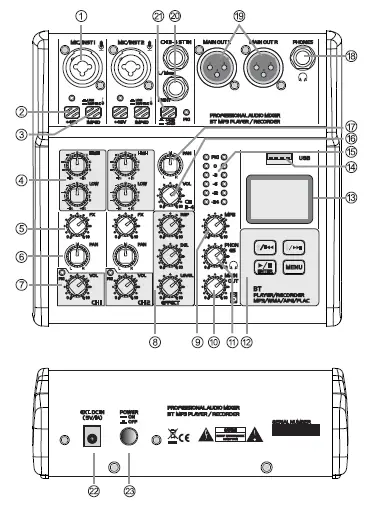 ICM-SE-4-ME-Professional-Audio-Mixer with BT and USB Recorder-FIG-2