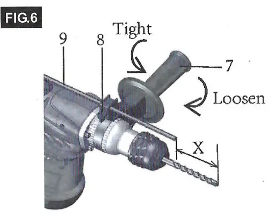 TOOLMAN LT3127 Rotary Tool Hammer - Auxiliary handl