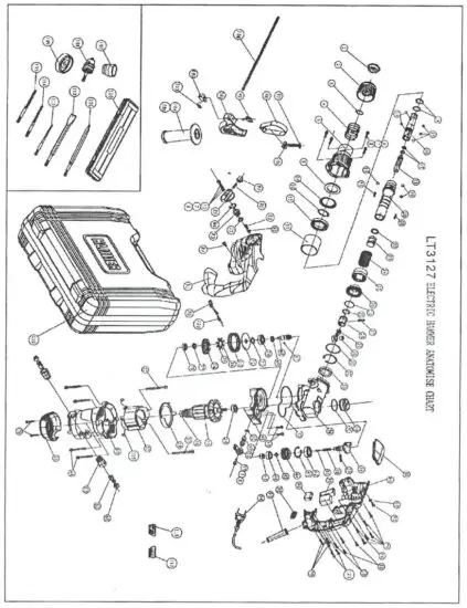 TOOLMAN LT3127 Rotary Tool Hammer - EC countries