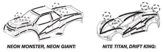 Wecool Toys LumiTEK R C Neon GIANT Remote Control Truck- Threading light piping 1