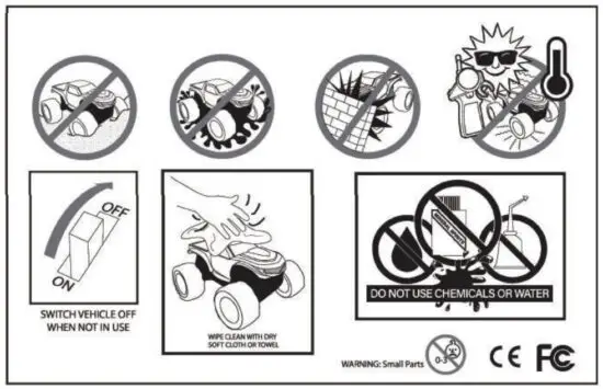 Wecool Toys LumiTEK R C Neon GIANT Remote Control Truck- precautions and care