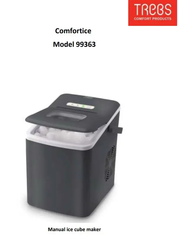TREBS 99363 Ice Cube Machine Instruction Manual