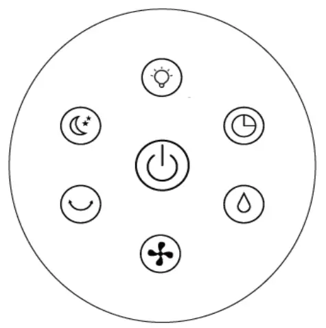 COSTWAY EP24829 Air Cooler - Control pane