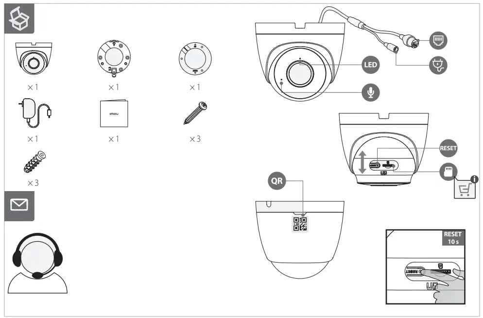 IMOU Turret Smart Security Camera with Light and Siren Alarm - 1