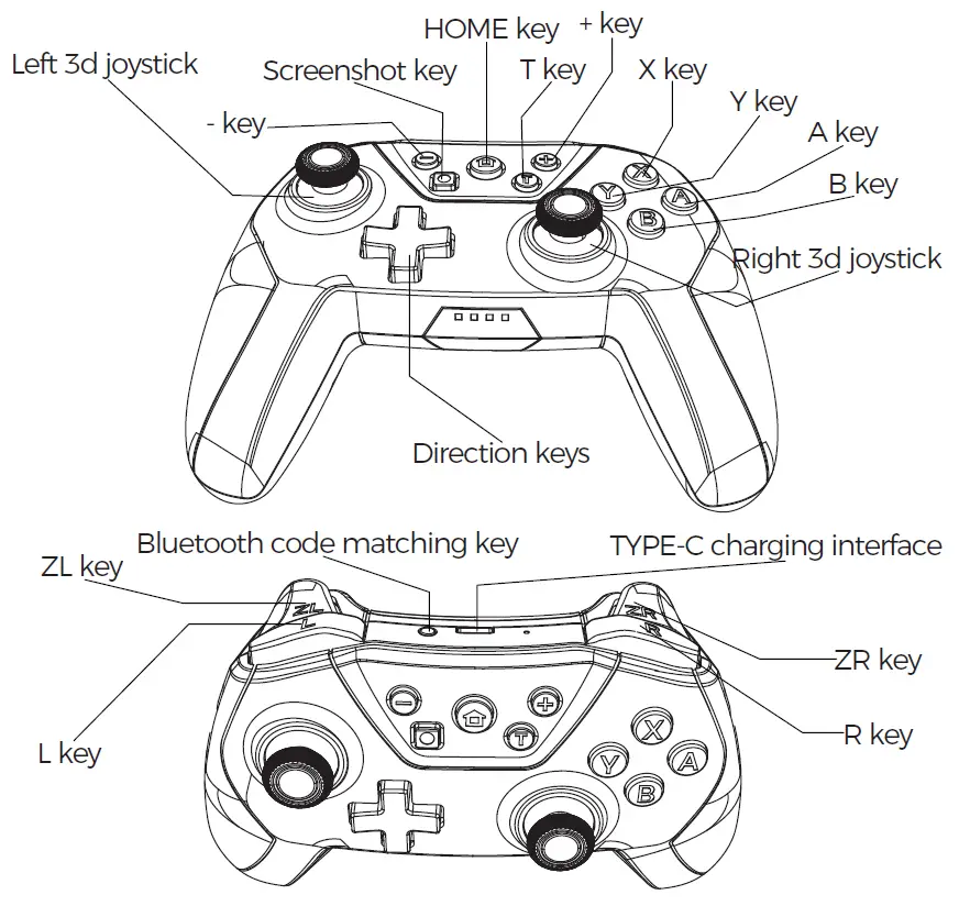 TIMEWAY TNS-0118 Wireless BT Gamepad For Nintendo Switch FIG 1