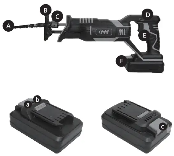 MOTORHEAD (MH-03-RS-B1-0-1) 20V ULTRA Reciprocating Saw 2Ah KIT-1