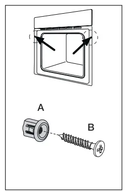 SECURING THE OVEN TO THE CABINET
