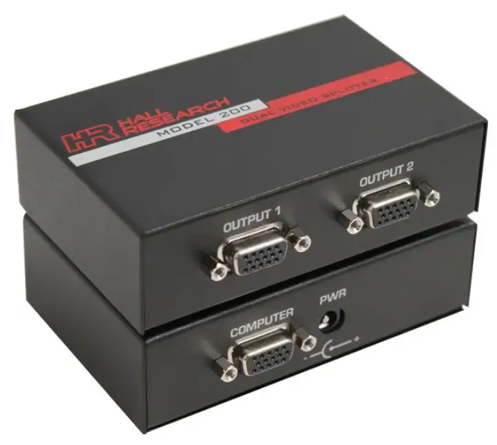 HALL-TECHNOLOGIES--200-2-Channel-VGA-Video-Splitter-and-Distribution-Amplifier-product