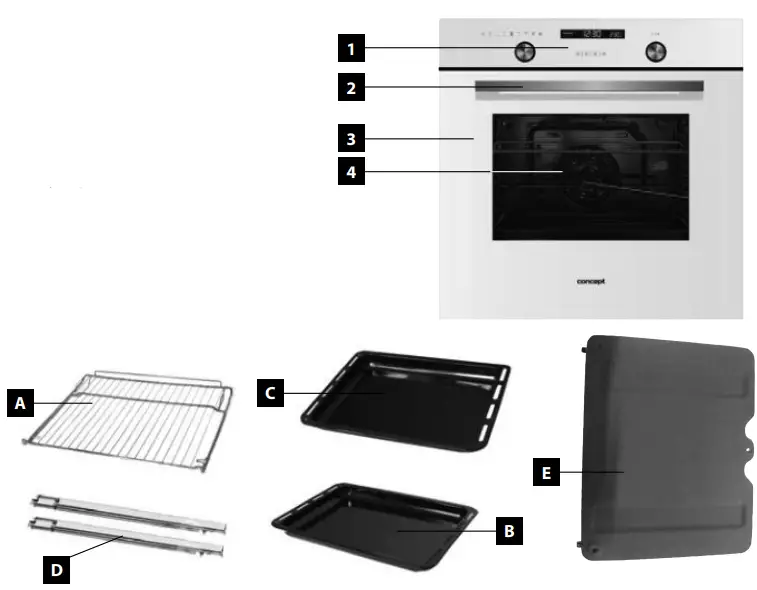 concept ETV 7560bc Built In Multi functional Electric Oven-FIG2