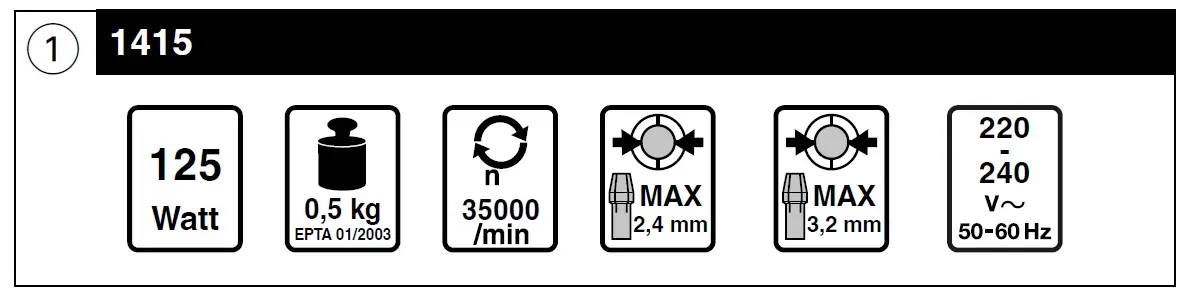 skil 1415 HIGH-SPEED ROTATION TOOL fig 1