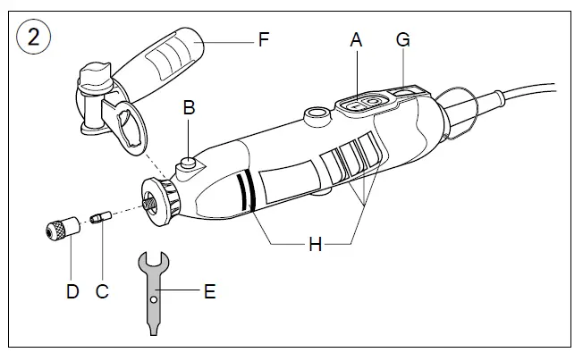 skil 1415 HIGH-SPEED ROTATION TOOL fig 2