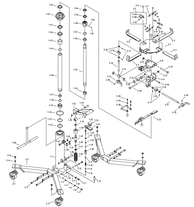 ATD Tools ATD-7430A 1-2 Ton Telescopic Transmission Jack-2