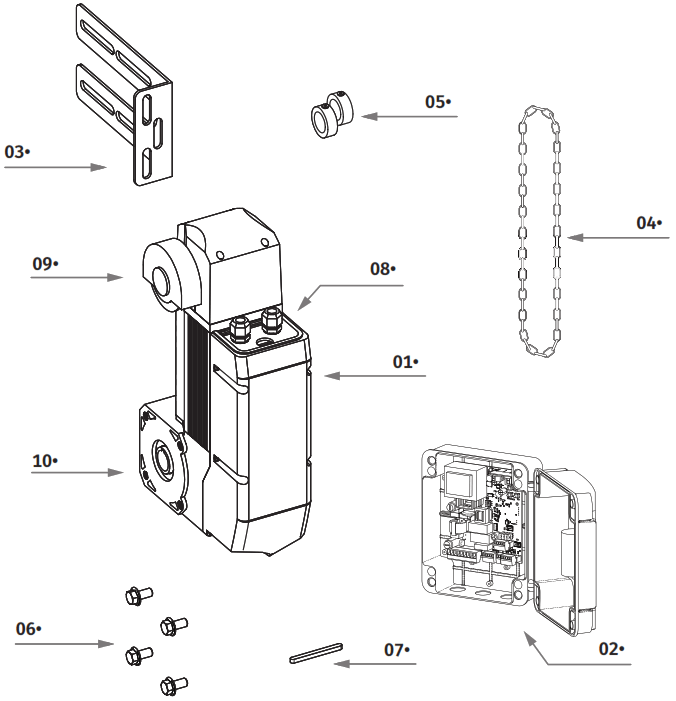 Motorline KVM105 automation for Garage doors - FIG 10
