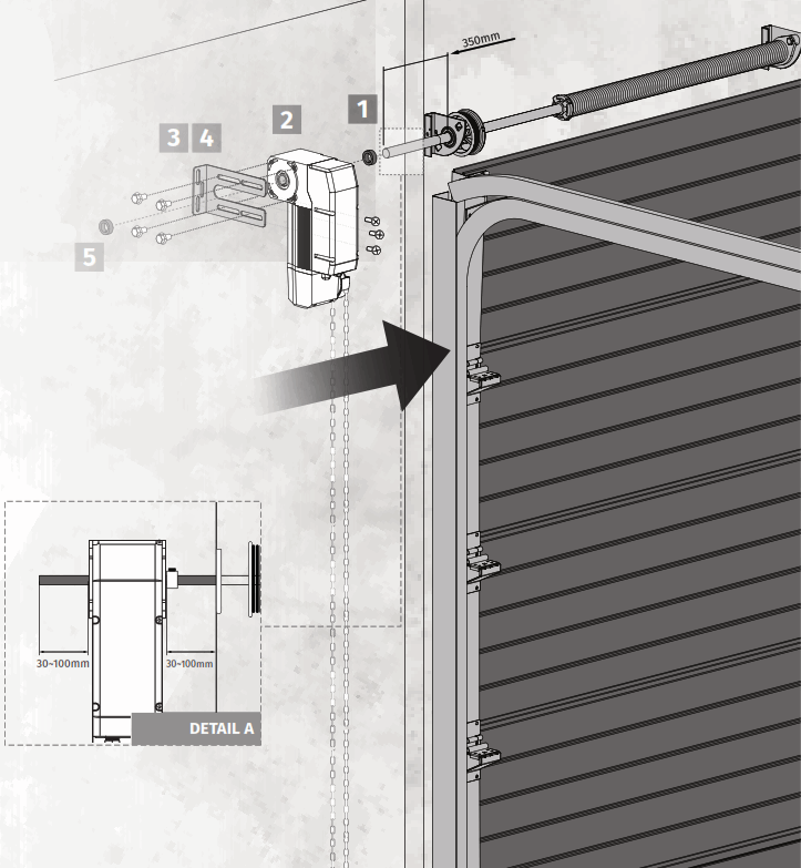Motorline KVM105 automation for Garage doors - FIG 13