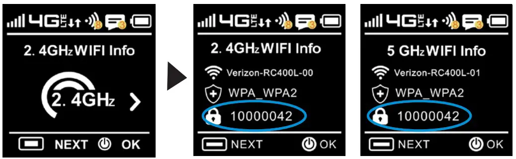 verizon Orbic Speed mobile hotspot - Display Layout and Icons 6